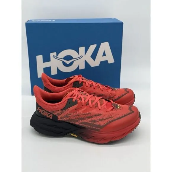Hoka One Mens 8.5D Speedgoat 5 GTX Fire Red Shoes 1127912 FTHY
