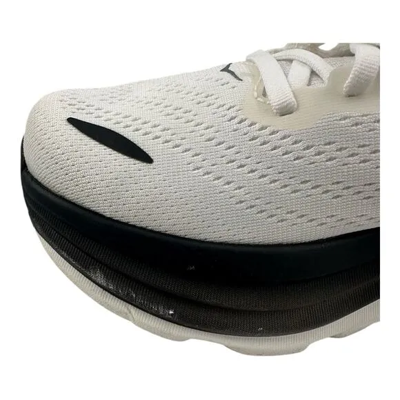 Hoka One One Bondi 8 White Black Men Runner Road Running Shoes 1123202 Sz 9D
