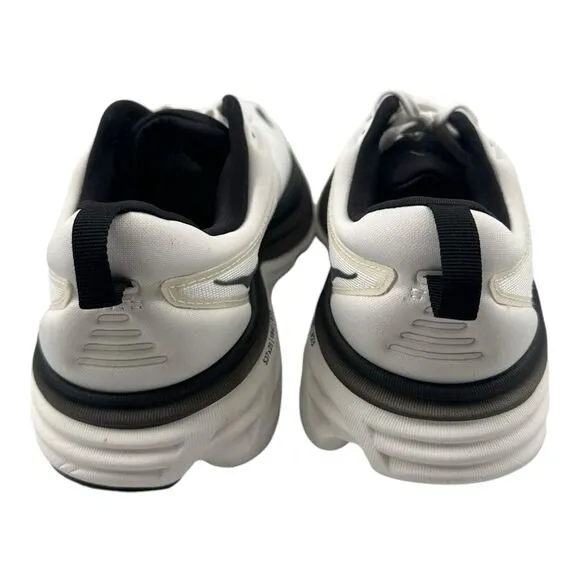 Hoka One One Bondi 8 White Black Men Runner Road Running Shoes 1123202 Sz 9D