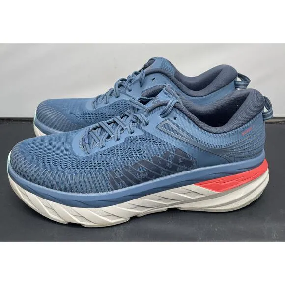 Hoka One One Bondi Teal Outer Space Road Running Race Shoes Mens 8 Fast Ship