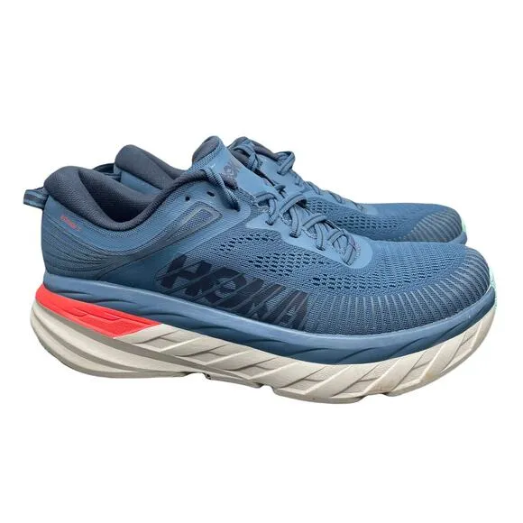 Hoka One One Bondi Teal Outer Space Road Running Race Shoes Mens 8 Fast Ship