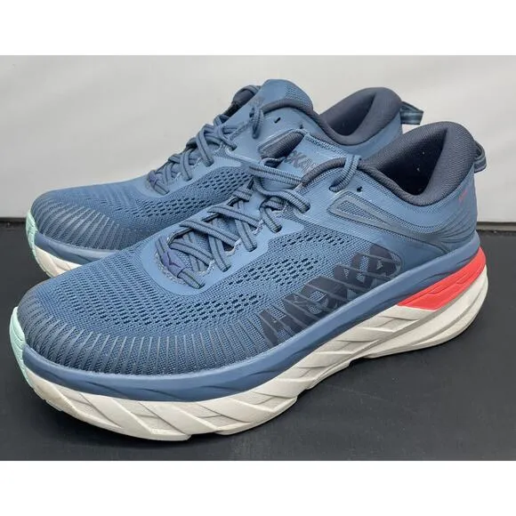 Hoka One One Bondi Teal Outer Space Road Running Race Shoes Mens 8 Fast Ship