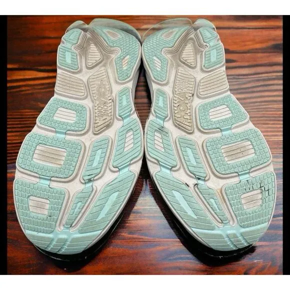 Hoka One One Bondi Teal Outer Space Road Running Race Shoes Mens 8 Fast Ship