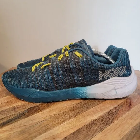 Hoka One One Evo Rehi Road Racing Shoes Men's 13 Citrus/Cyan