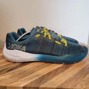 Hoka One One Evo Rehi Road Racing Shoes Men's 13 Citrus/Cyan