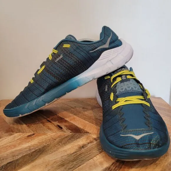 Hoka One One Evo Rehi Road Racing Shoes Men's 13 Citrus/Cyan