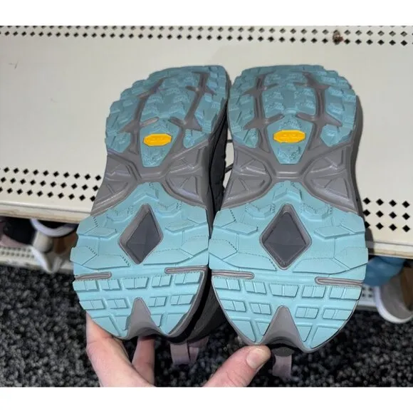 Hoka One One Kaha 2 GTX Womens Leather WP Outdoor Hiking Boots Size 9.5 Gray
