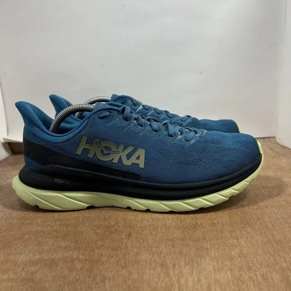 Hoka One One Mach 4 Men Size 11 Blue Road Running Shoes Sneakers