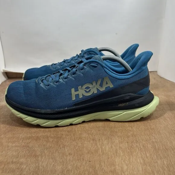 Hoka One One Mach 4 Men Size 11 Blue Road Running Shoes Sneakers