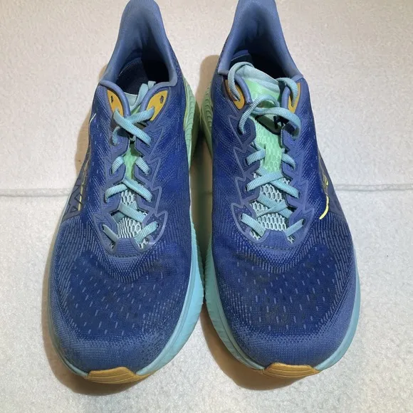 Hoka One One Mach 6 Running Shoes Blue Athletic Jogging Mens Size 11D Gym