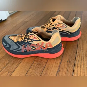 Hoka One One Orange and Black Athletic Shoes for Performance