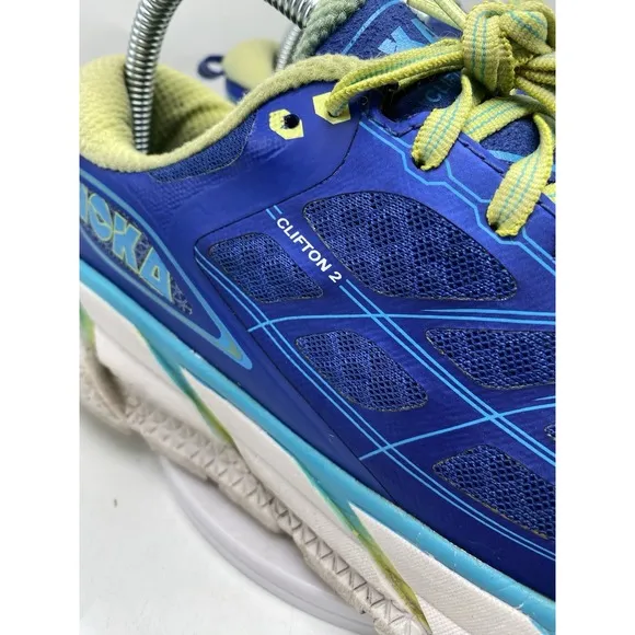 Hoka One One Shoes Women Size 10 Clifton 2 Blue Athletic Road Running 4000