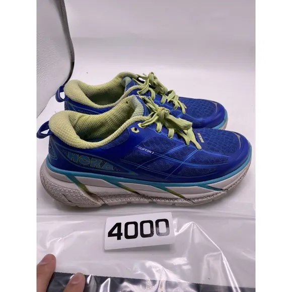 Hoka One One Shoes Women Size 10 Clifton 2 Blue Athletic Road Running 4000