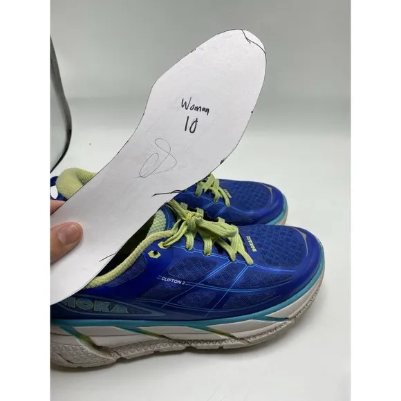 Hoka One One Shoes Women Size 10 Clifton 2 Blue Athletic Road Running 4000