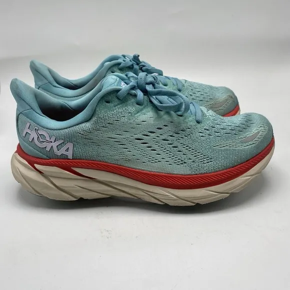 Hoka One One Shoes Women Size 8 Wide Clifton 88 Blue Athletic Road Running 3931