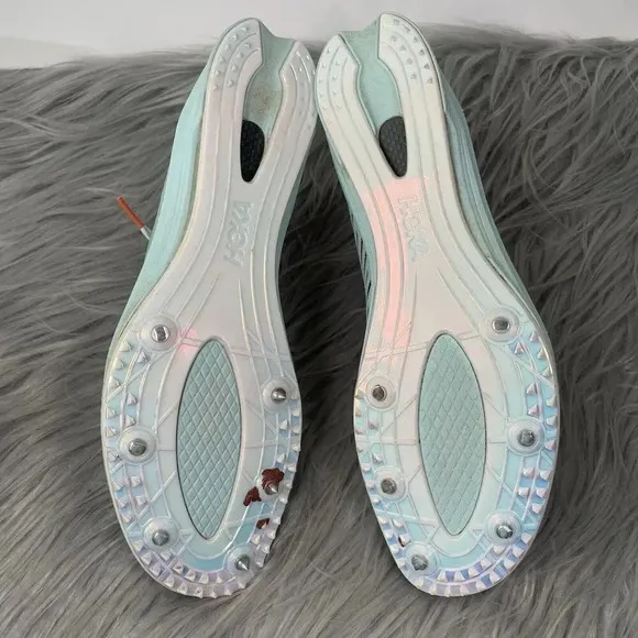 Hoka One One Unisex Cielo X MD Blue Running Cleats Shoes Mens Size 9.5 Womens 8
