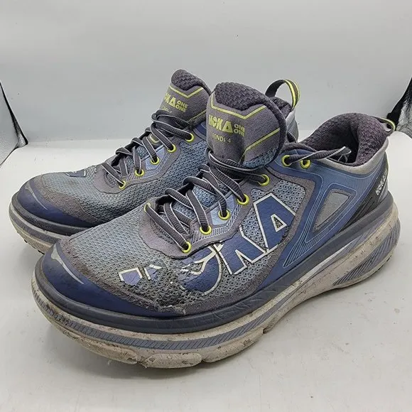 HOKA One One W Bondi 4 Womens Size 8.5 Hydrangea Road Running Shoes 1007862