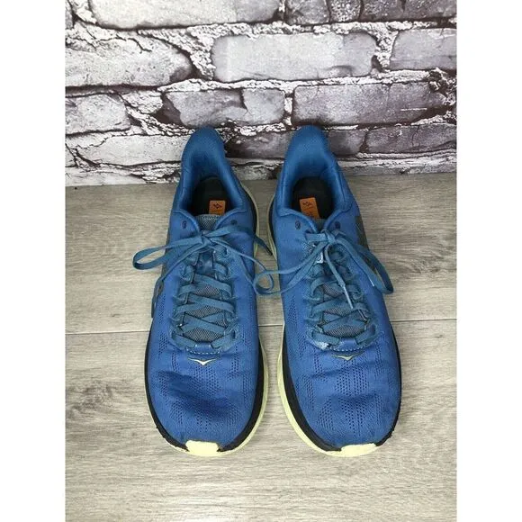 Hoka One One Mach 4 Blue Coral Synthetic Lace Up Running Shoes Men 9.5D US/43.3
