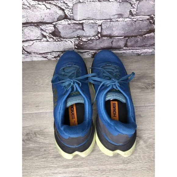 Hoka One One Mach 4 Blue Coral Synthetic Lace Up Running Shoes Men 9.5D US/43.3