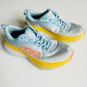 Hoka SIZE 8.5 Bondi 8 running shoes in Summer Song / Country Road