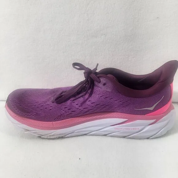 HOKA Women's Clifton 9B  Grape Wine Beautyberry 1119394 - US Size 9B Tennis Shoe