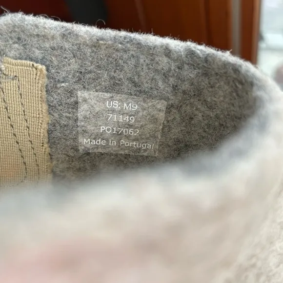 Huckberry Greys Boiled Wool Outdoor Slipper Boots Mens Size 9 Oatmeal Color