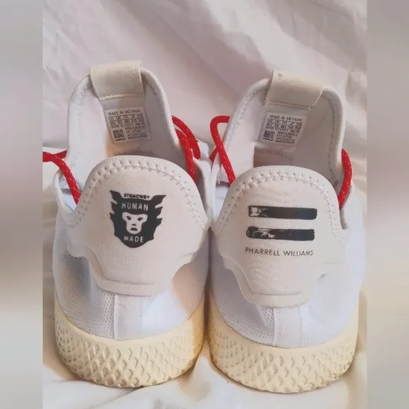 Human Made Mens Size 13.5 White and Red Sneakers