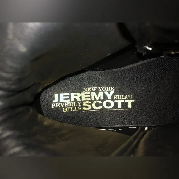 Jeremy Scott x Adidas Black &amp; White Checkerboard Wings High-Top Sneakers