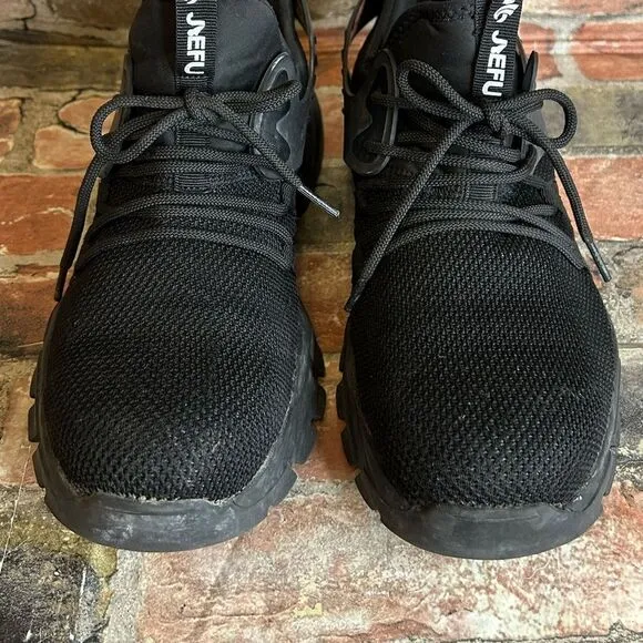 JIEFU Steel Toe Black Sneakers Size 44/ Men’s Size 9
