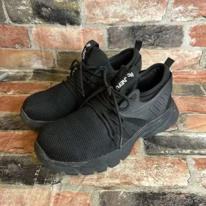 JIEFU Steel Toe Black Sneakers Size 44/ Men’s Size 9