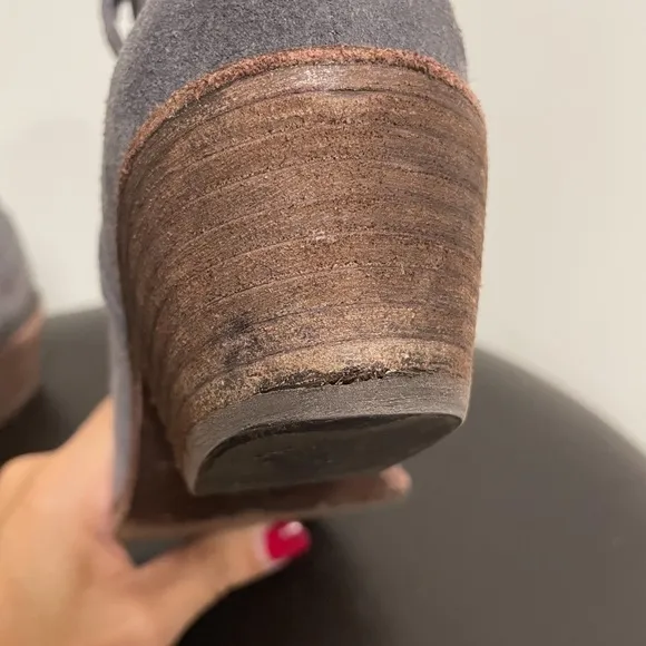 Joie Ajax Gray Suede Western Booties EU 36 US 6