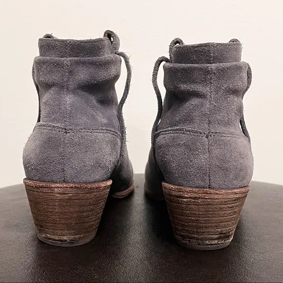 Joie Ajax Gray Suede Western Booties EU 36 US 6