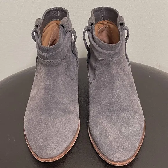 Joie Ajax Gray Suede Western Booties EU 36 US 6