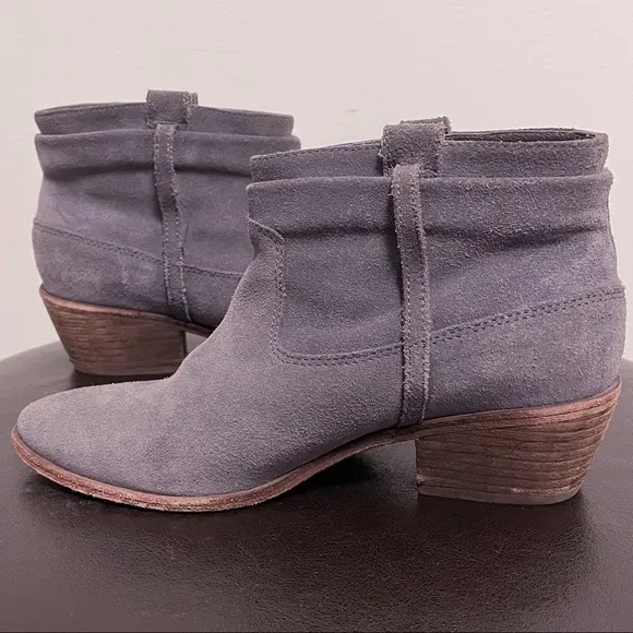Joie Ajax Gray Suede Western Booties EU 36 US 6