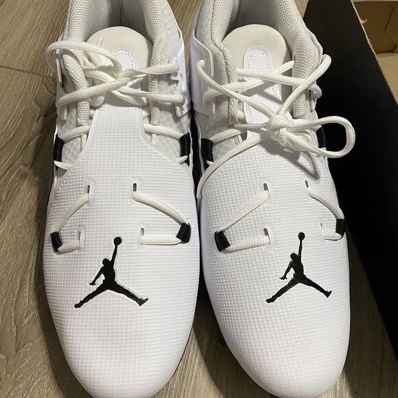 Jordan Alpha Menace Pro 3 White Football Cleats - DH3367-100 Men's Sz‎ 14