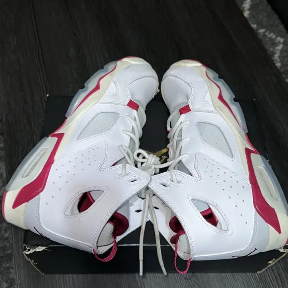Jordan Flight Club 91 White Mystic Hibiscus Basketball Shoes.(GS)