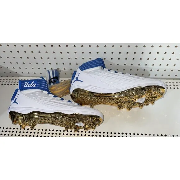 Jordan Force Savage Pro 2 UCLA Bruins PE Mens Football Cleats Size 12.5 White