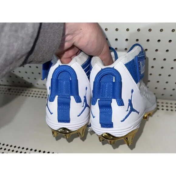 Jordan Force Savage Pro 2 UCLA Bruins PE Mens Football Cleats Size 12.5 White