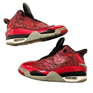 Jordan Men's Two3 Red &amp; Black Lace Up High Top Sneaker‎ Shoes Sz 8