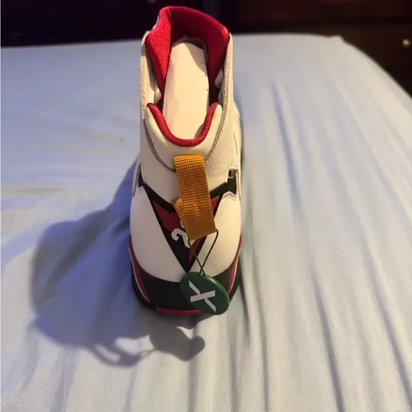 Jordan White and Red High-Top Sneakers