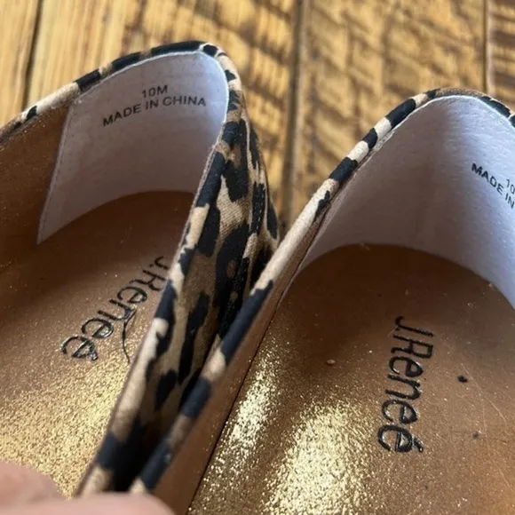 J.Renee leopard animal print slip on New with box flats in size 10.