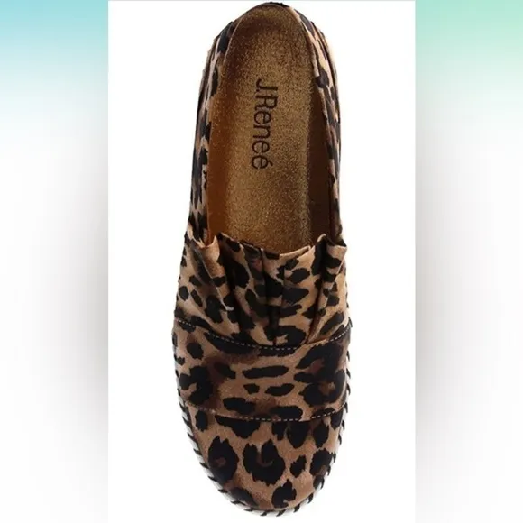 J.Renee leopard animal print slip on New with box flats in size 10.