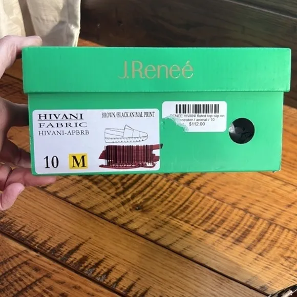 J.Renee leopard animal print slip on New with box flats in size 10.