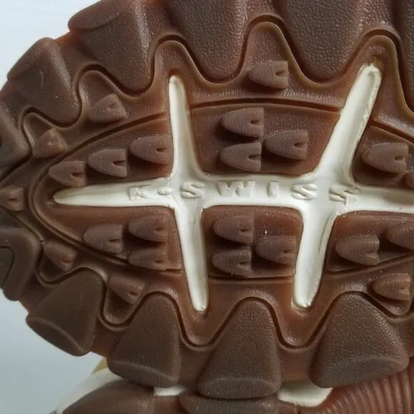 K Swiss Brown Tan Men's Sneakers US Size 8 XW, Outdoor Hiking Shoes 03426-265