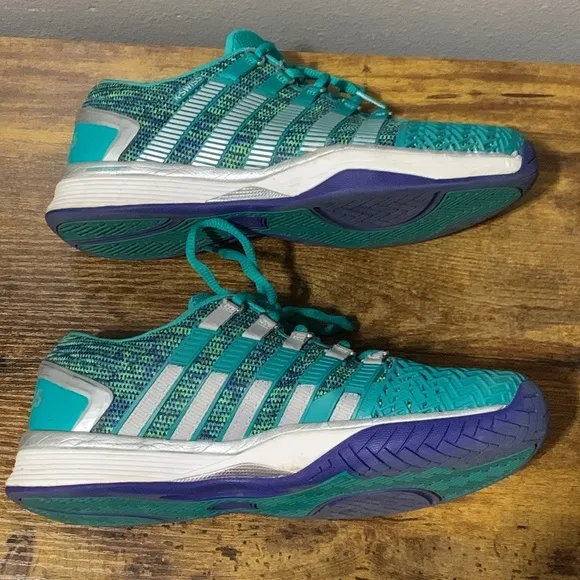 K-Swiss Hypercourt Express 2.0 Tennis Shoes Teal and Purple Size 8