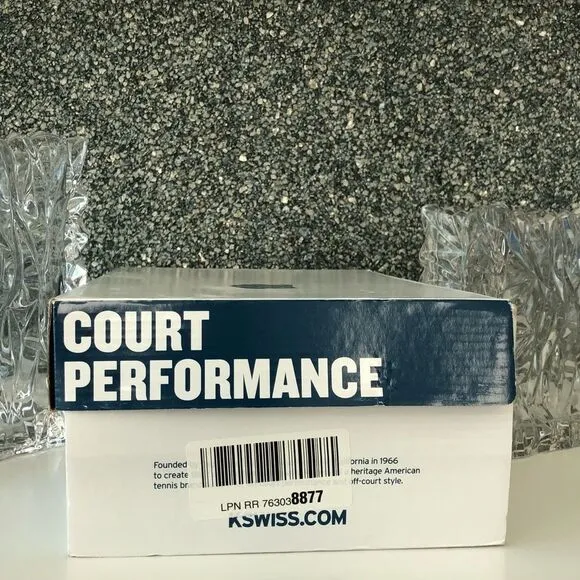 .K-Swiss Hypercourt Express Blue Leopard Tennis Shoes.