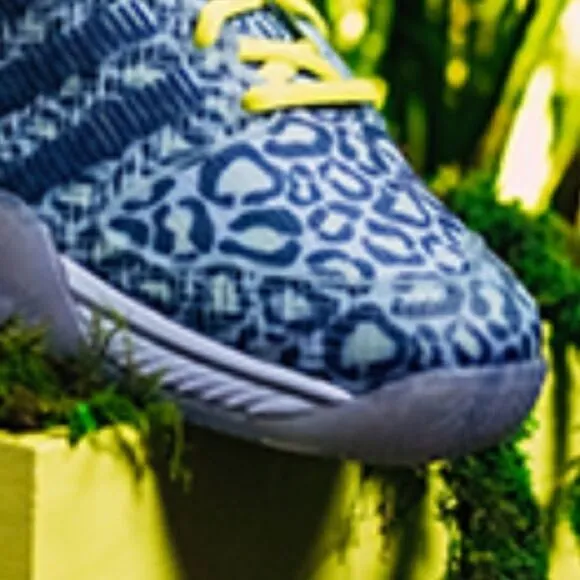 .K-Swiss Hypercourt Express Blue Leopard Tennis Shoes.