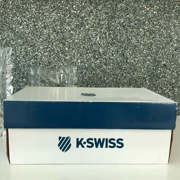.K-Swiss Hypercourt Express Blue Leopard Tennis Shoes.