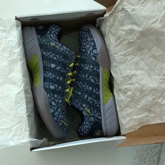 K-Swiss Hypercourt Express Blue Leopard Tennis Shoes.