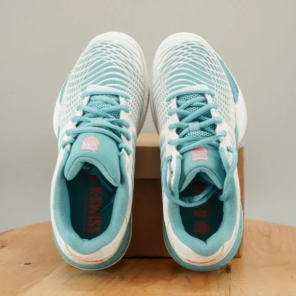 K-Swiss Hypercourt Women Size 6 Shoes Nile Blue White Pickleball Tennis Sneakers